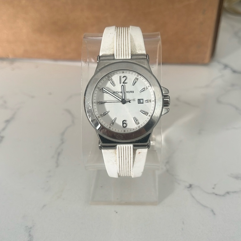 Michael Kors women’s white rubber watch mk-2498